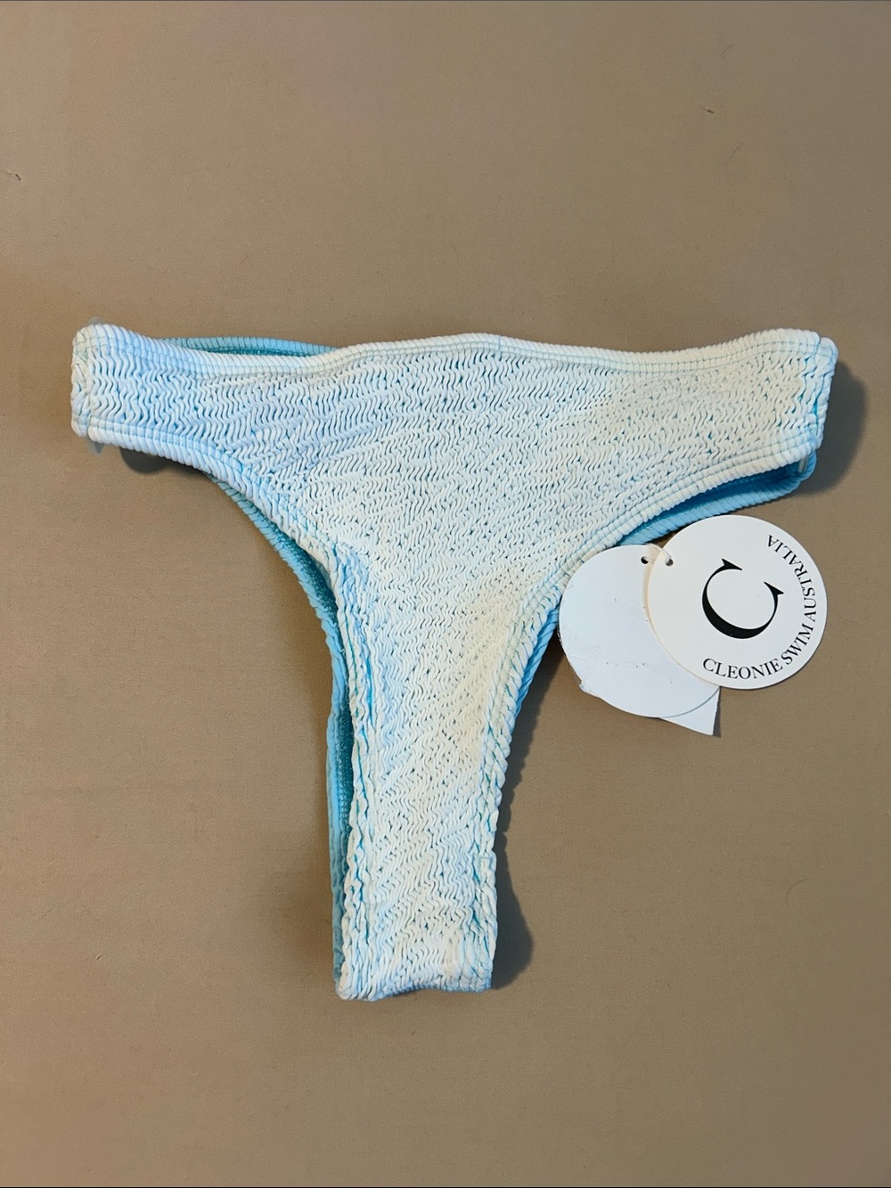 Cleonie Swim Australia Ripple Bikini Bottoms Sky Sherbert XS/S NWT